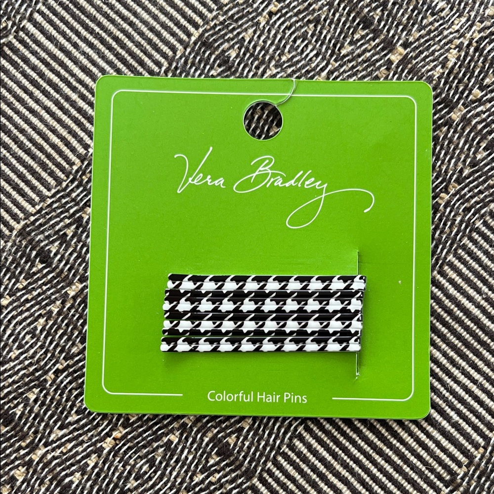 Vera Bradley Black and White Houndstooth Hair Pins